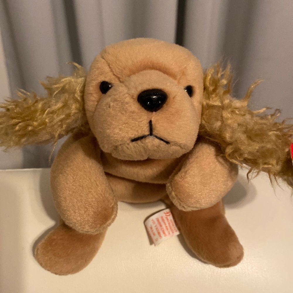 Ty Beanie Baby Original. SPUNKY the Cocker Spaniel. Born January 14, 1997. #4184